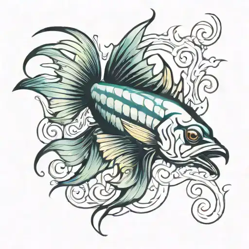 Rooster Fish Jumping