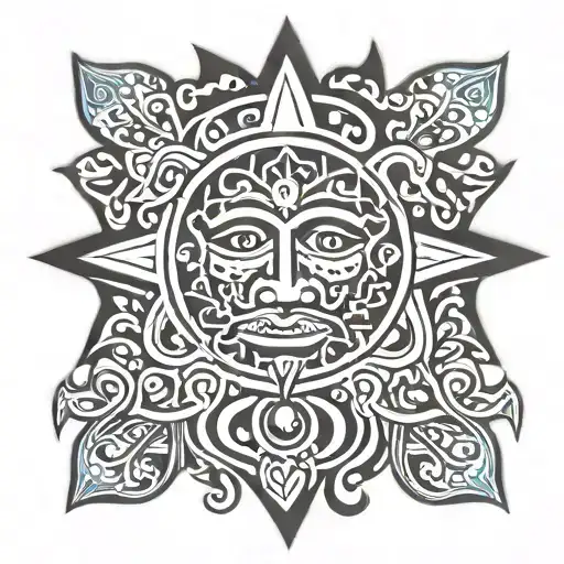 Taino Tribal Sun Tribal Marks