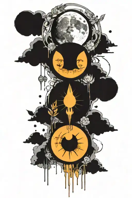 Moon Phases Vertically