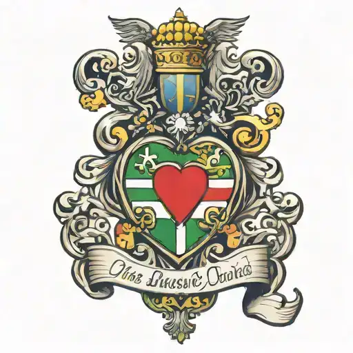 Can You Draw Me A Heart With The Italian And Spanish Flag Inside For A