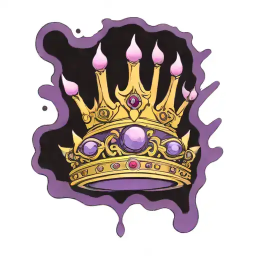 Crown With Purple Flames
