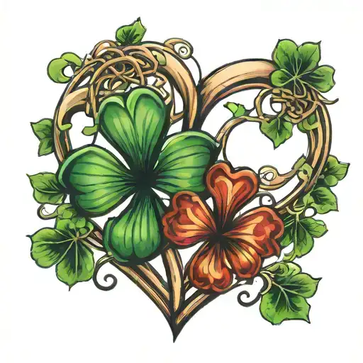 Shamrock And Heart Intertwined