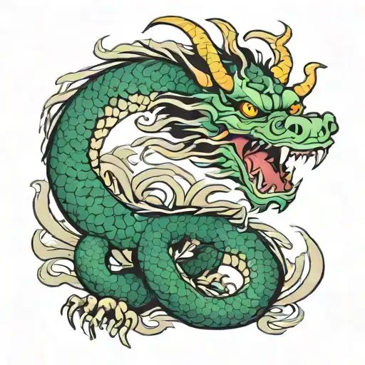 Japanese Dragon Wrapped Round