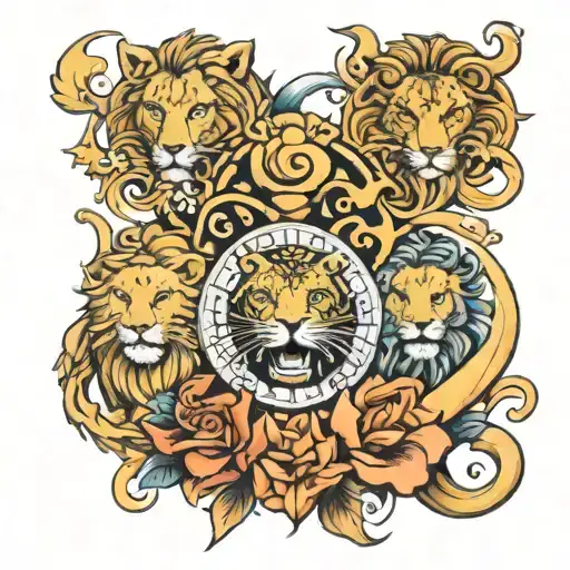 Sigittsrius With 2 Lions And A Pisces In It
