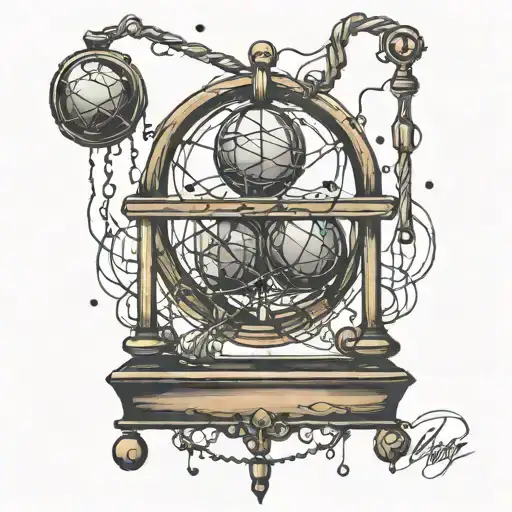 Newton's Cradle Broken Glass