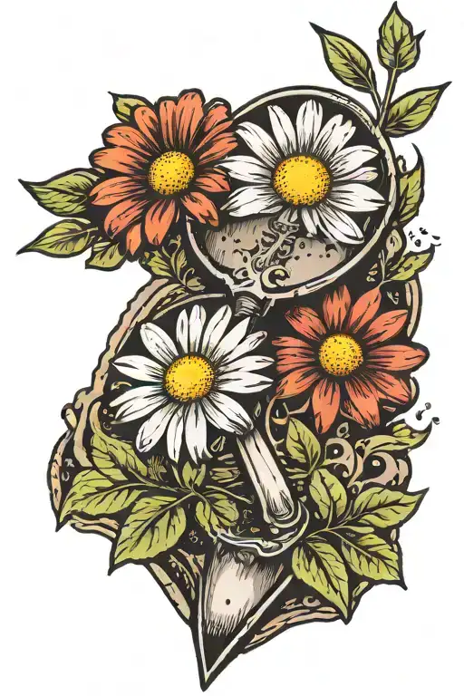 Trowel Of Dirt With 1 Daisy Flower