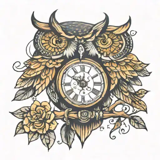 Clock Owl Glass