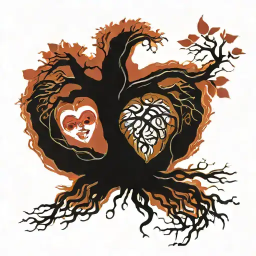 Sleeve Osk Tree With Roots Heart In Roots