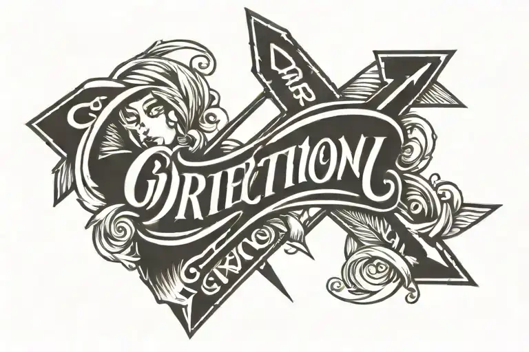 Directional Arrow Go Word With G