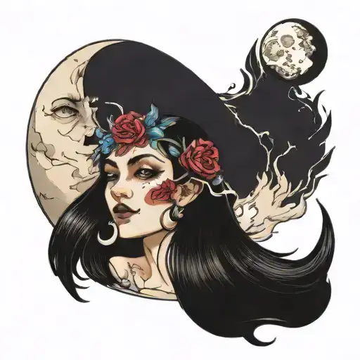 The Moon In A Tarrot Card