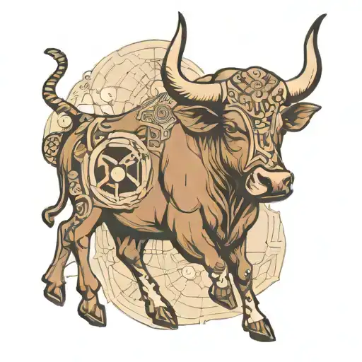 Taurus Bull And Africa Map