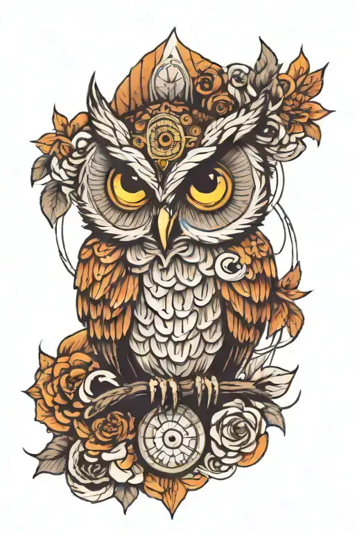 Owl And The Third Eye For The Upper Arm