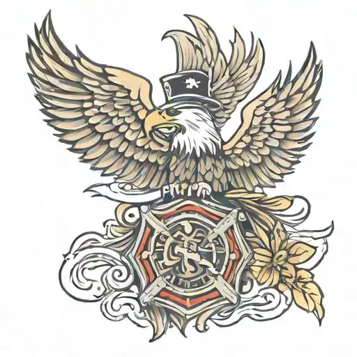 Eagle And Lion Veteran Firefighter