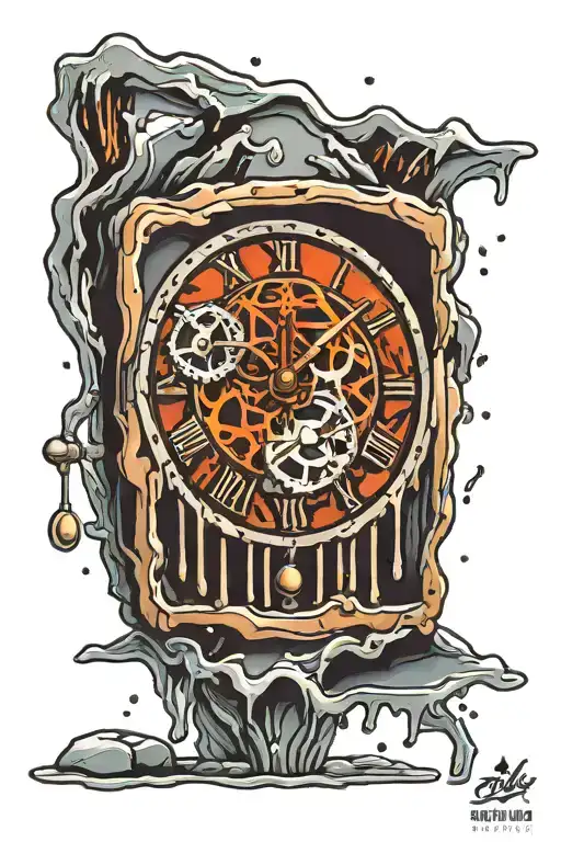 Clock Melting Ice Cube Shaped Cage With Bars