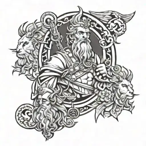 Greek Gods Zeus Odin Hades All 3 For A Whole Upper Leg