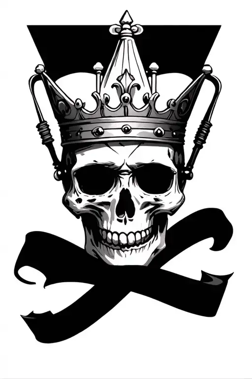 Skull Wearing A Crown