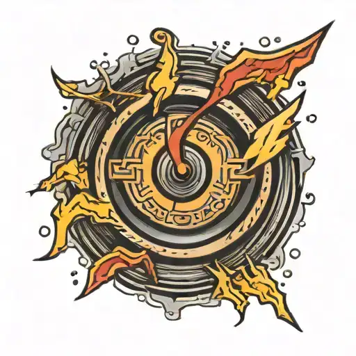 Music Disc With Lightning Bolt Striking