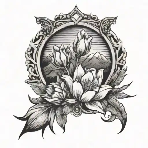 Hammer Tulip Mountain And Sun