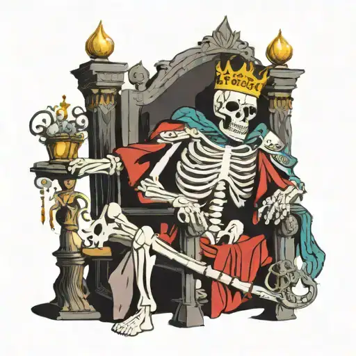 Skeleton King On Throne