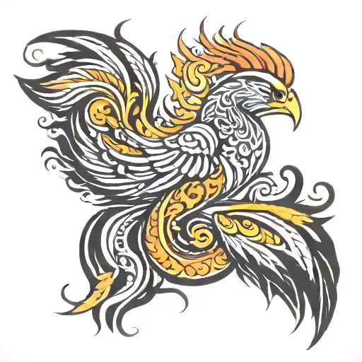 Tribal Half Sleeve Phoenix