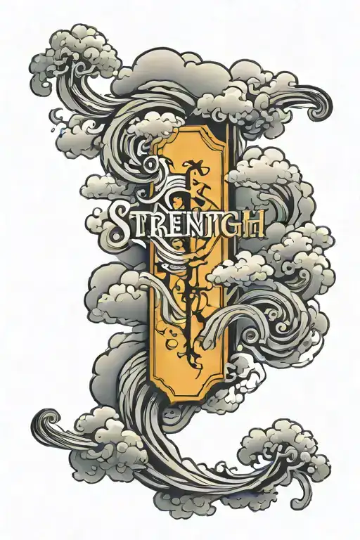 The Word Strength And Clouds