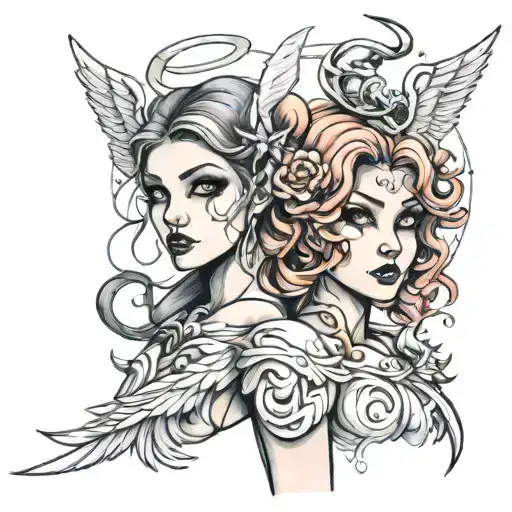 Angel And Demon Girl