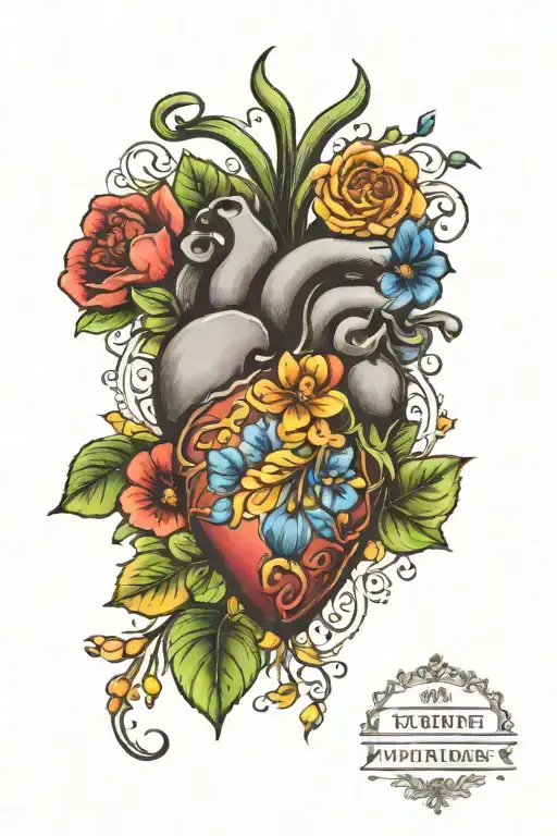 Birth Stone Heart Half January Half September Surrounded By Birth Flowers January And September