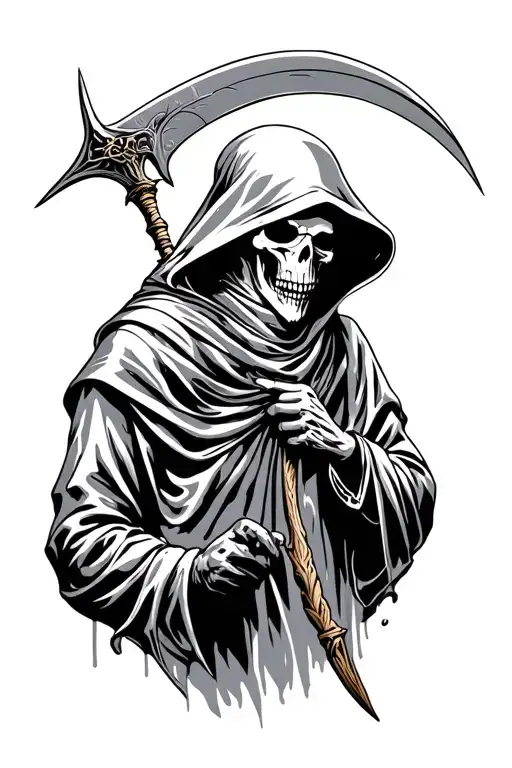 Reaper Holding Sickle Illuminated