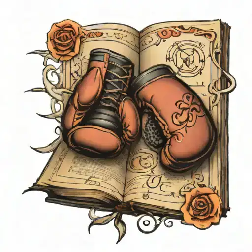 Black And Grey A Book With Genetic Symbols And Boxing Gloves And Family