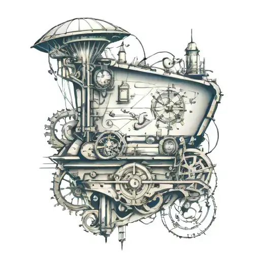 An Engineer's Blueprint With Hidden Musical And Fishing Elements