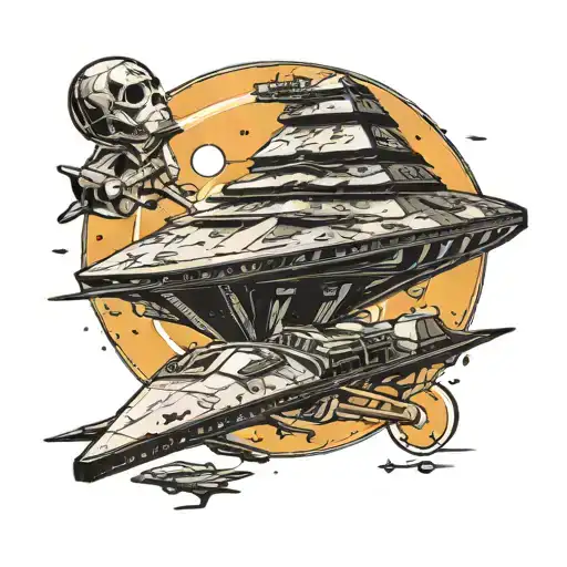Star Wars Star Destroyer In Space Themed