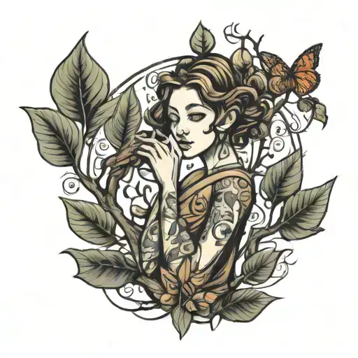 Cinnamon Tree And Girl