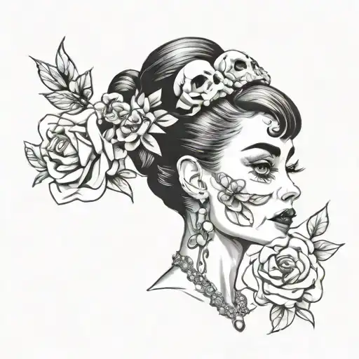 Audrey Hepburn Skull