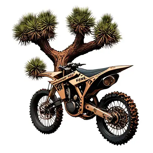 Joshua Tree Made Out Of Dirt Bike Parts Forming