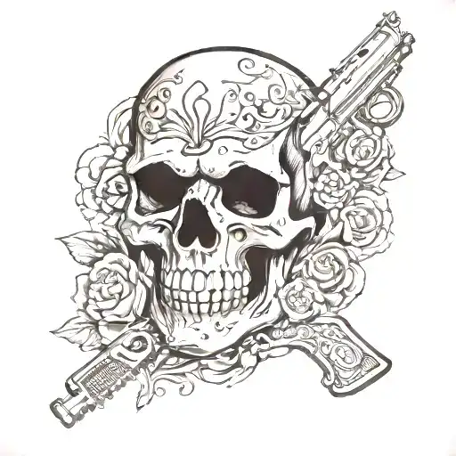Skull And Gun