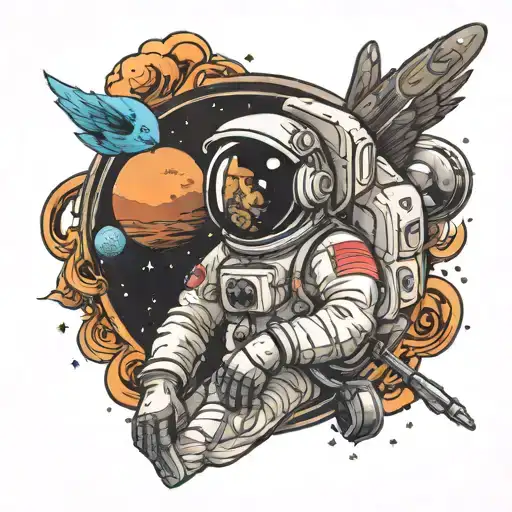 Astronaut With Jupiter