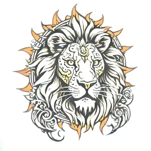 Lion Sin Of Pride With Sun In Background
