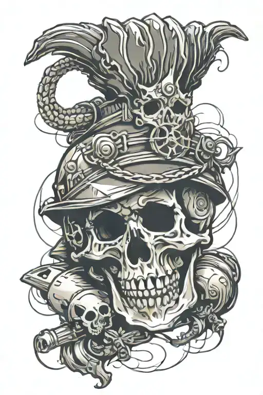 Skull Military Helmet