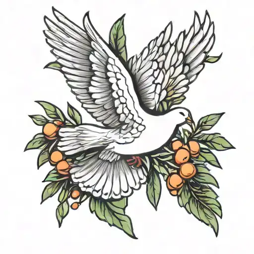 Dove Carrying An Olive Branch