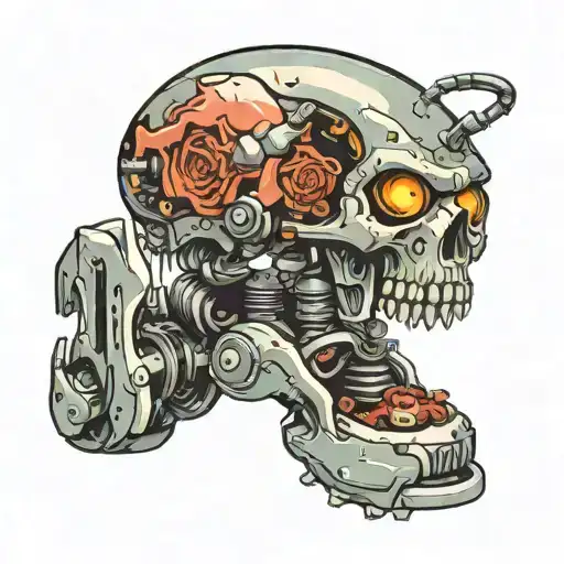 Robot Foot Crushing Skull