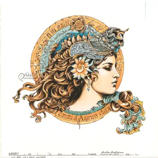 Draw A Tattoo Signed Gemini And Aquarius 1976 1972