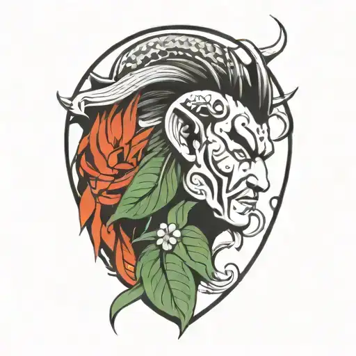 Samuarai In A Garden