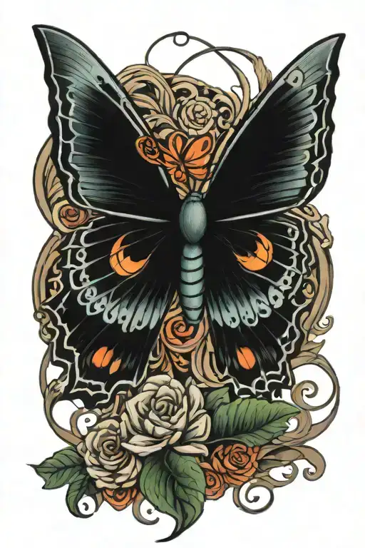 Butterfly Looks Like A Cat And Phonix Around It