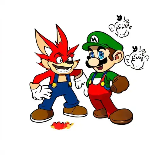 Crash Bandicoot And Mario Bros