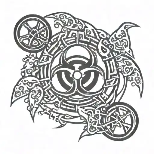 Biohazard Symbol Intertwined