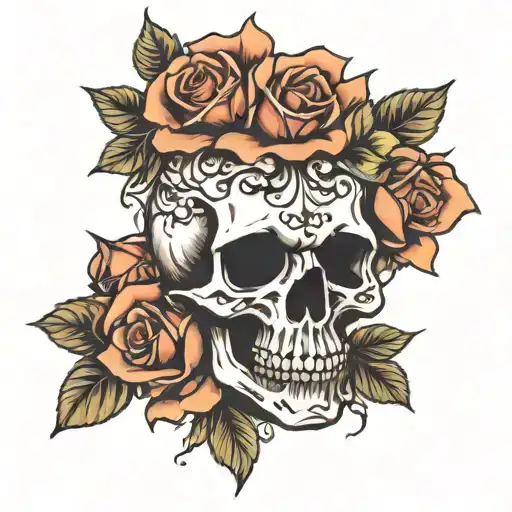 Skull And Roses Growing