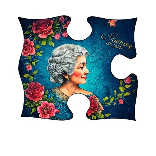 Puzzle Piece Memorial For Grand Mother