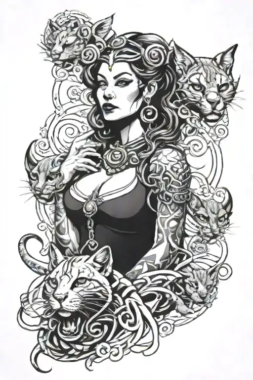 Medusa And Bastet Goddess Sexy Fit