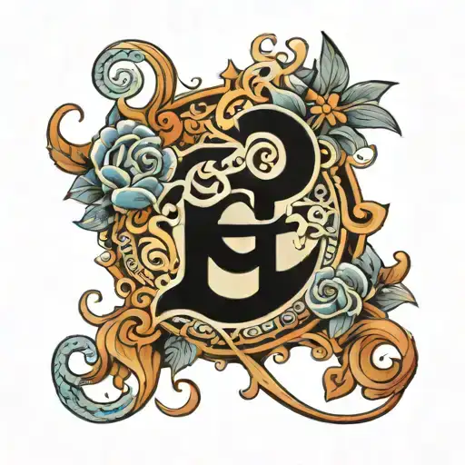 E Letter With The Qubic Symbol Resembling Three Names Which Start With Letter E