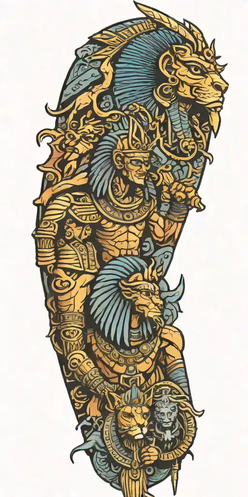 Egyptian Gods Battling